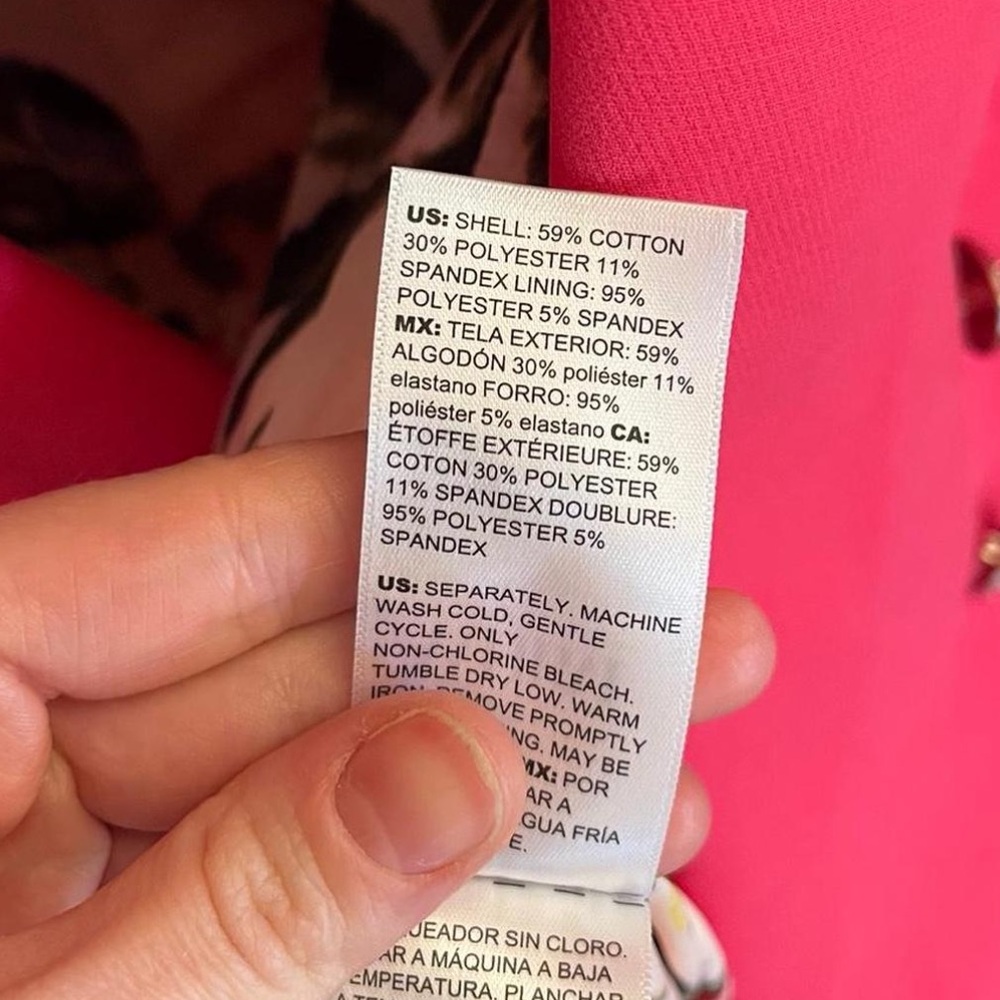 WHBM Double-Breasted Pink Blazer - Picture 6 of 7